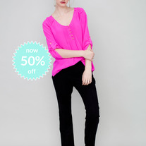 Michelle Blouse-Hot Pink