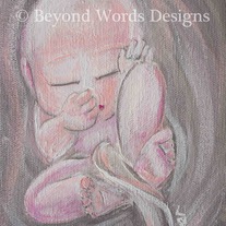 Baby Girl in-utero ~ Matted 8x10 Giclee Print