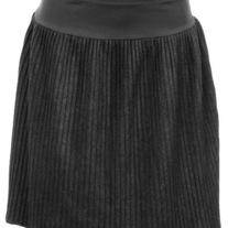 In M & L - dark gray ribbed flannel pleat skater skirt