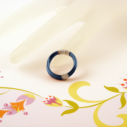Blue or Red Wrapped Pixie Ring