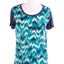 Blue Chevron Top