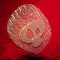 Him or her skull head with bow resin mould