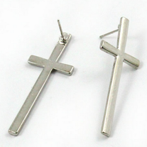 Elegant Long Cross Stud Earrings