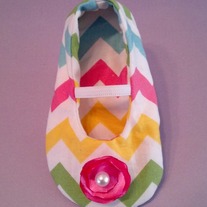 Pastel Rainbow Chevron Shoe