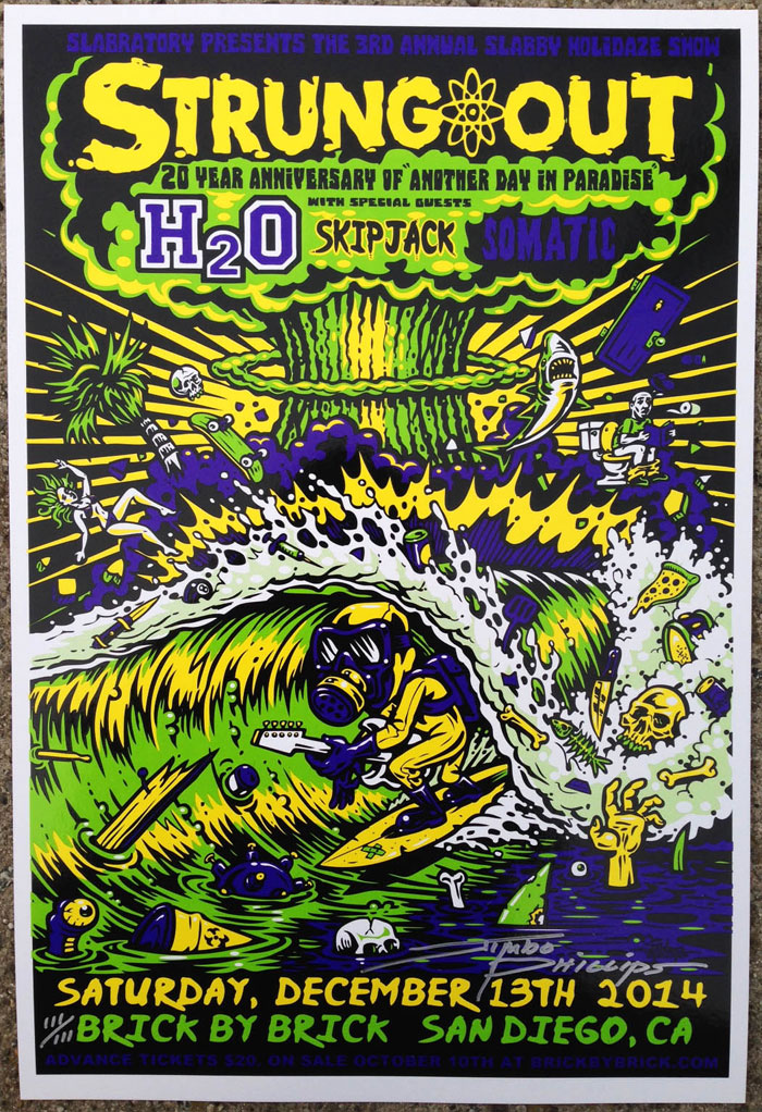STRUNG OUT screenprinted poster signed and numbered edition of 111