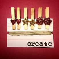 Wooden peg bunting