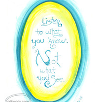 "What You Know" Blue/Yellow, 8x10 Matte Print Inspiring Watercolor Quote Illustration