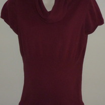Short Sleeve Maroon Sweater-Oh Baby By Motherhood Size Large