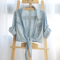 Buttonless Long Sleeve Blouse