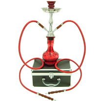 red hookah w/charcoal 