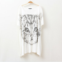Cat print T-shirt