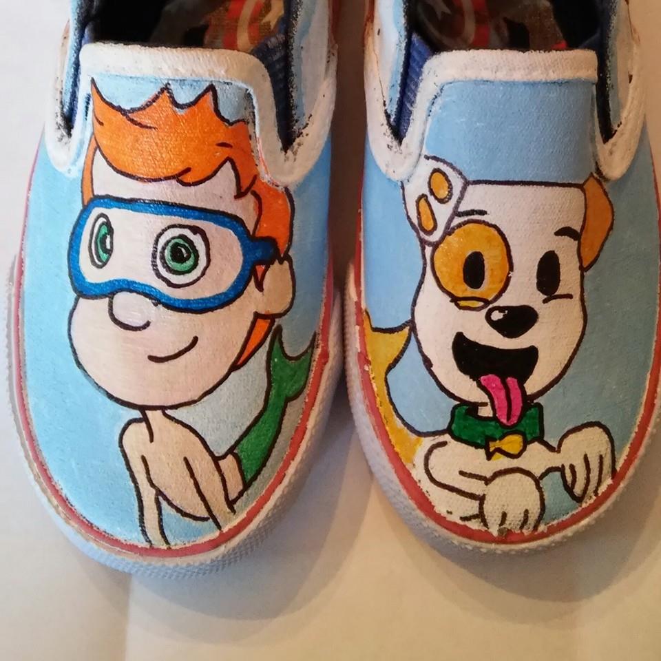 Bubble Guppies hand painted shoes on Storenvy