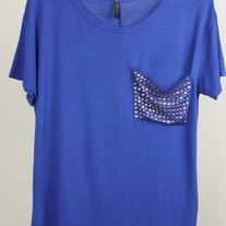 Rivet pocketed T-shirt