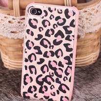 New Chic Furry Pink Leopard Pattern iPhone Case