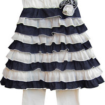 Navy/White Cece Tunic & White Pants 2pc