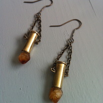 Citrine Bullet Earrings