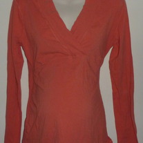 Long Sleeve Orange Shirt-Mimi Maternity Size XL