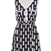 Black & White High Low Dress