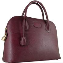 Italian Designer Leather Bag (Orione - Bordeaux)