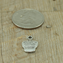 Sugar Skull Pewter Charm