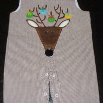 Reindeer Romper-Mudpie Size 0-6 Months