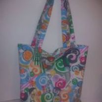 Simple Emoticon Fleece Print Tote Bag 