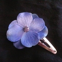 Small Blue Flower Hair Clip