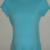 Light Blue Short Sleeve Shirt-Motherhood Maternity Size Small  SF0413
