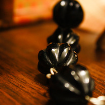 Black Stone Onyx Asymetrical Sterling Necklace