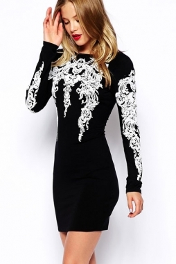 embellished bodycon mini dress