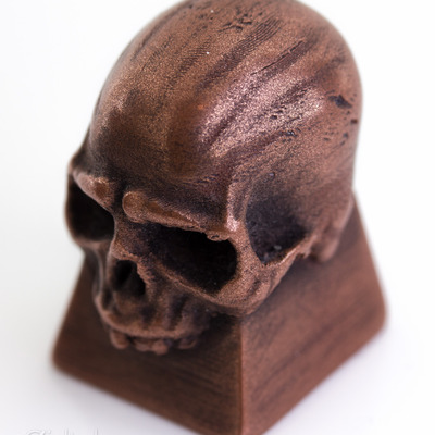 Copperfill skull keycap