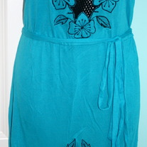 Turquoise Strapless Dress