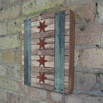 Chicago Flag - Wood Block Art Print