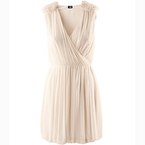 Sexy V neck chiffon dress