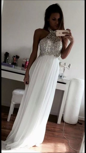 halter neck prom dress