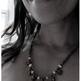 Water & Blossoms - freshwater pearl & cobalt millifiore floral glass necklace - Thumbnail 2