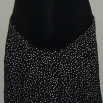 Black Skirt with White Dots-Motherhood Maternity Size Large  CL413