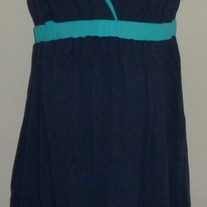 Navy/Turquoise Dress-NEW-Motherhood Maternity Size Medium  GS513