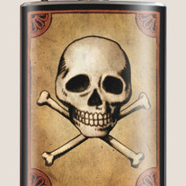 Skull and Crossbones Flask