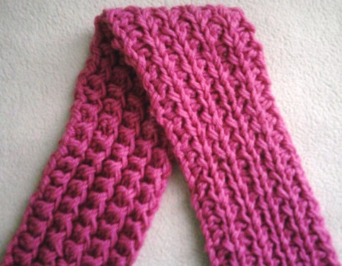 Double Cluster Rib Scarf
