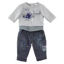 3 Pommes Long-Sleeved T-Shirt & Jeans - Navy