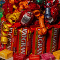 Candy Cake with 100 grand bars