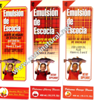 Emulsion de Escocia 6.5 fl oz - Cod Liver Oil - Aceite de Higado de Bacalao