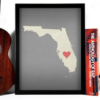 Image of Florida State LOVE, Giclee Art Print, 8 x 10 inches
