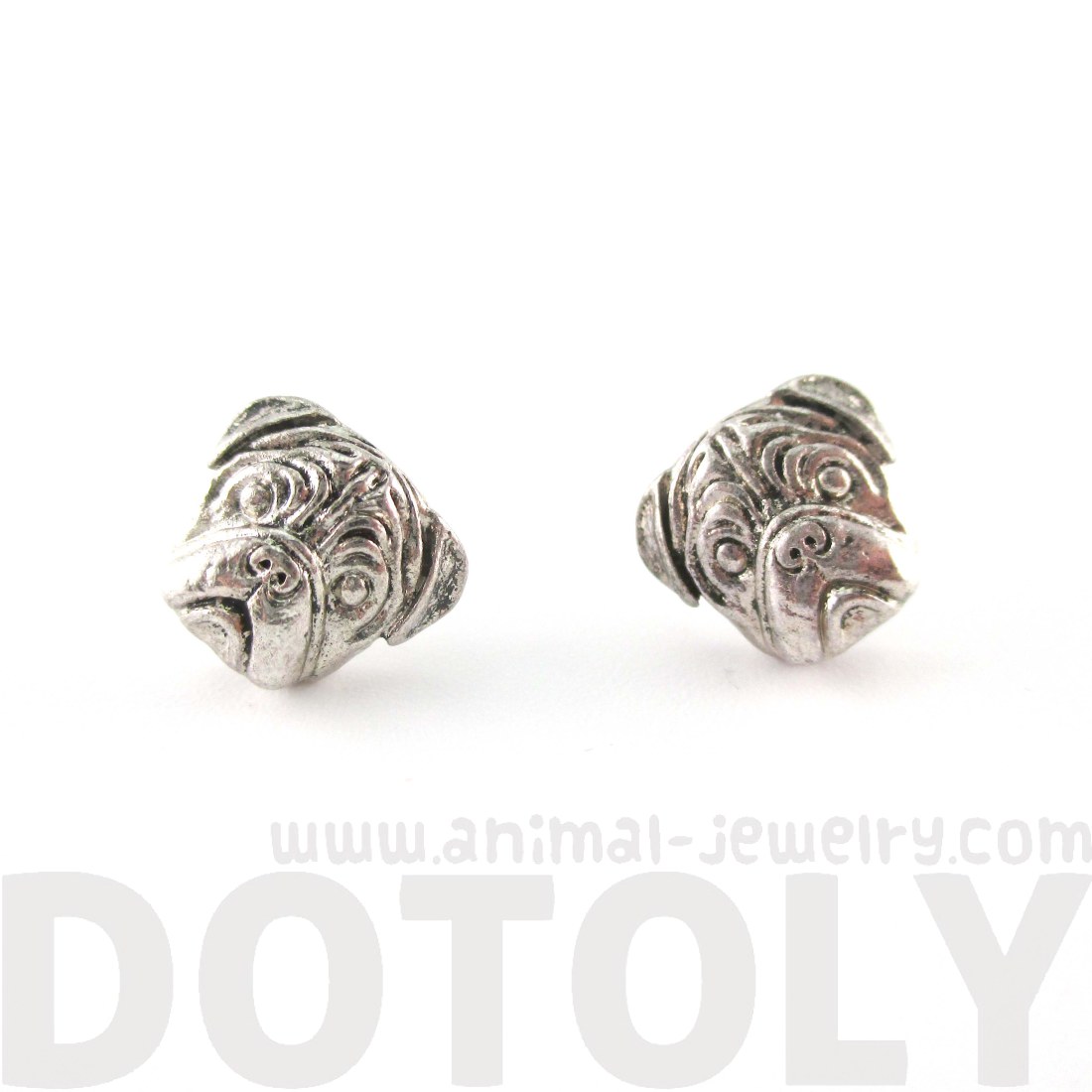 pug earrings 3d pug animal shaped stud earrings in silver 183 dotoly animal jewelry 183 the pug earrings 3d pug animal shaped stud earrings in silver 183 dotoly animal jewelry 183 the
