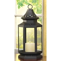 #13363 Large Black Stagecoach Lantern
