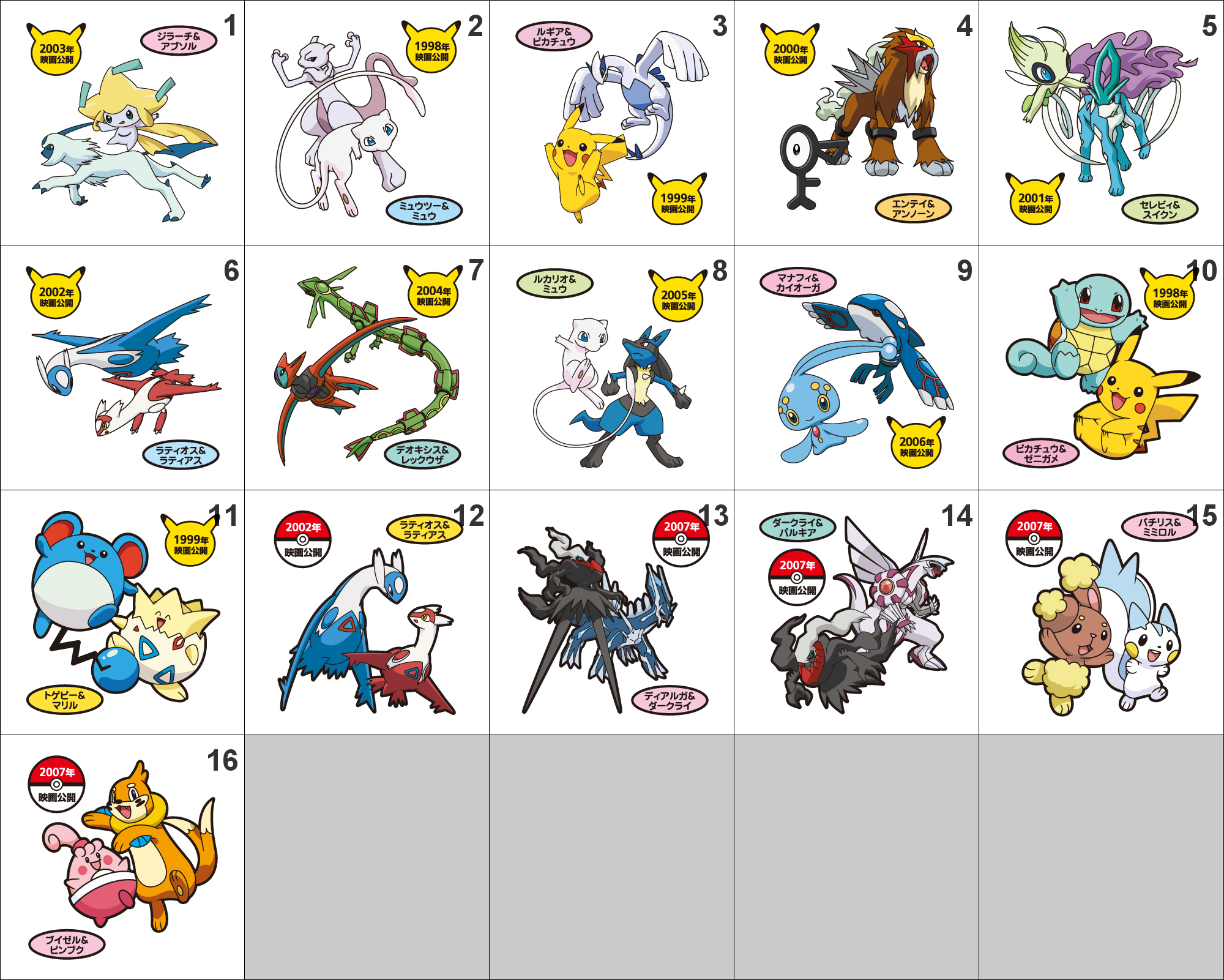Movie Edition Pokemon Pan Stickers · Splash's Pan Stickers · Online Store Powered by Storenvy