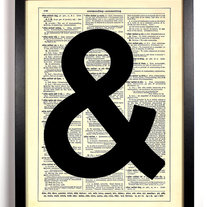 Image of Classic Ampersand, Vintage Dictionary Print, 8 x 10