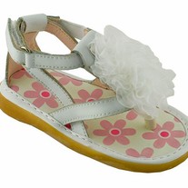 Wee Squeak Ruffle White Sandal
