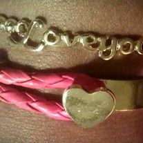 Gold & Hearts Leather Stack
